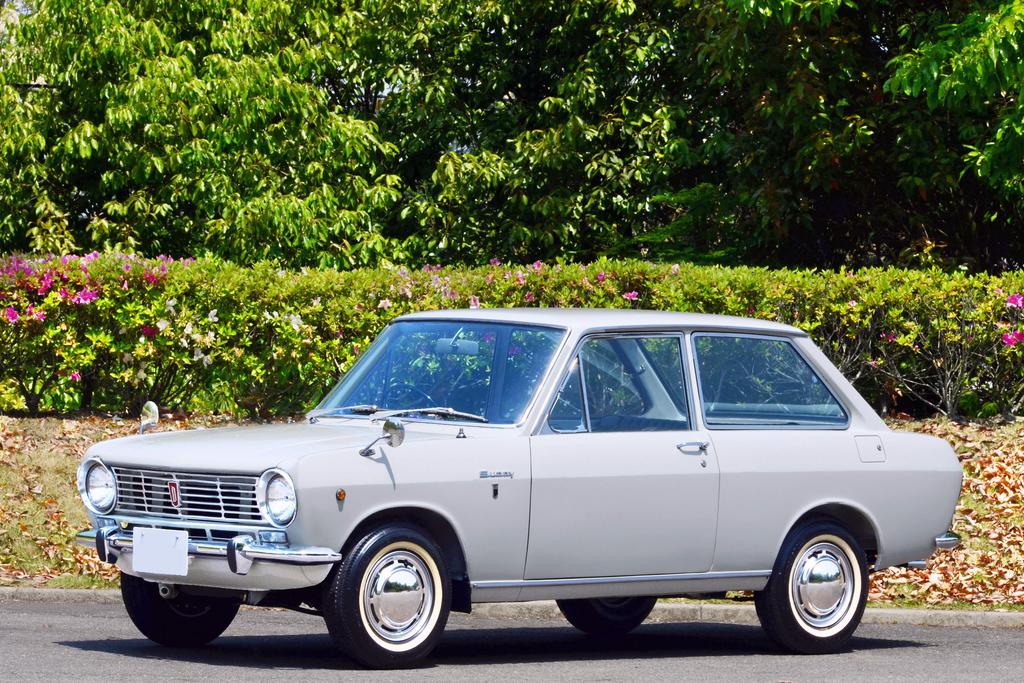 増田屋【ダットサン サニー 1000 青 リタッチ有】ブリキ製ミニカー【箱