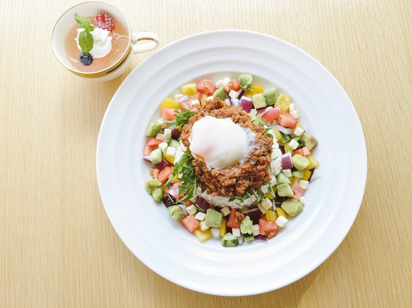 Low carb taco rice set menu ¥1,650